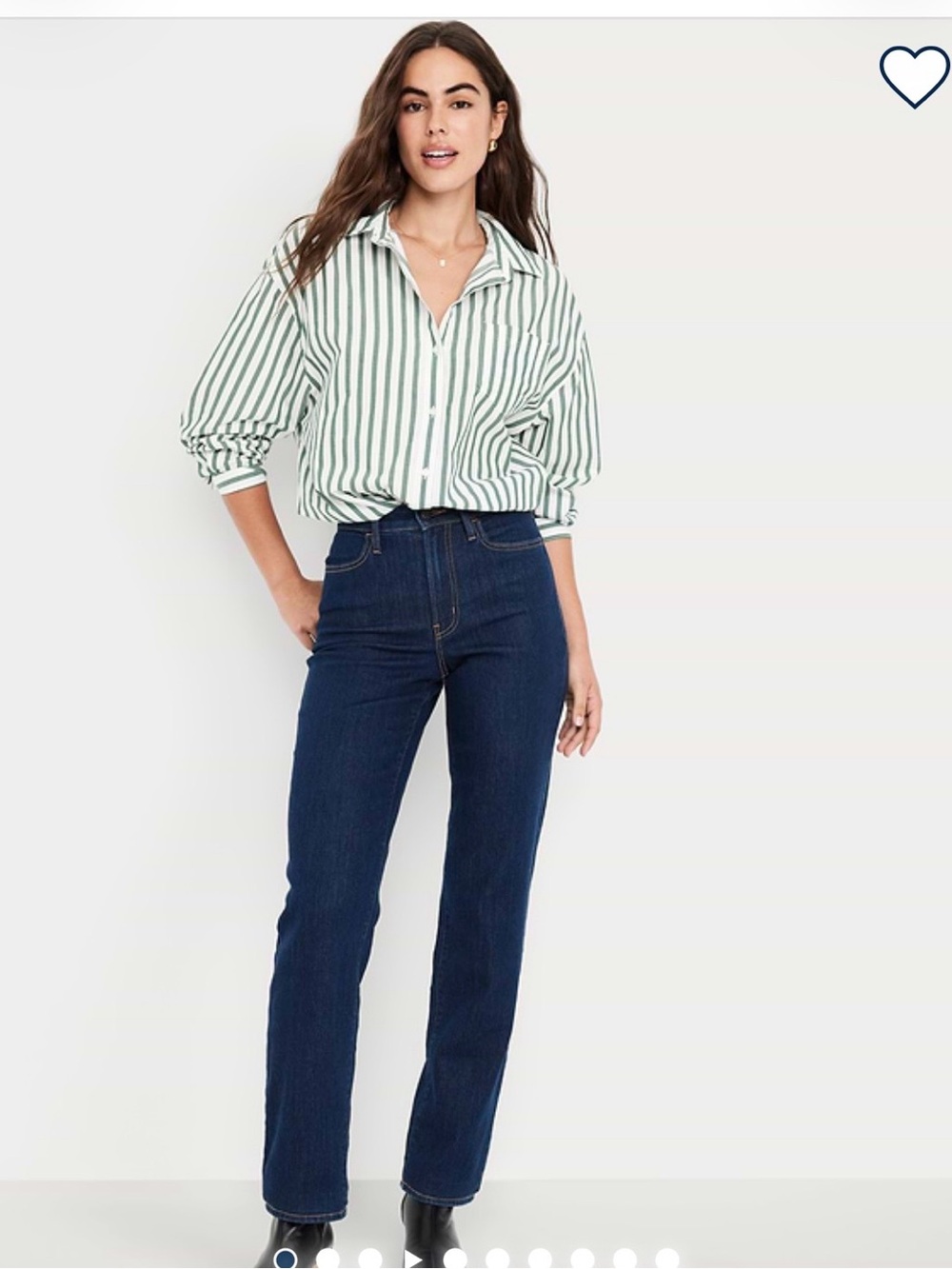 NWOT Old Navy Women's Dark Indigo Straight-Leg Jeans